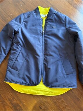 Lacoste Navy and yellow reversible Jacket  - 36 for woman